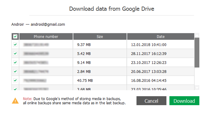 google drive photos backup